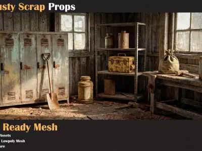 30 Rusty Scrap Props - VOL 33   3D model