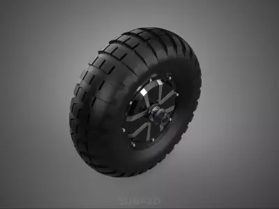 ELECTRIC HUB MOTOR WHEEL RIM BRUSHLESS DIRECT DRIVE TIRE TREAD 3D model