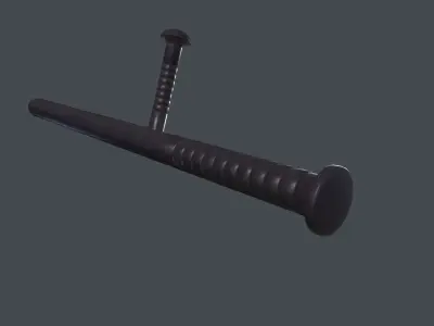 Police Plastic Stick 3D Model Low-poly 3D model