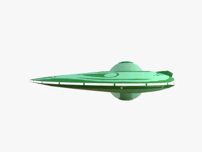 Alien Spaceship UFO I12 Cartoon - Sci Fi Spacecraft Design Low-poly 3D model