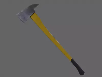 PBR Fire Axe V2e Low-poly 3D model