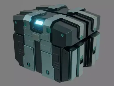 Sci-Fi Crate - Low Poly - Game Ready - PBR Low-poly 3D model