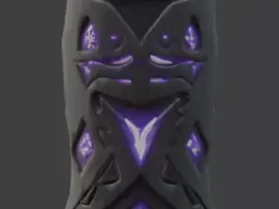 Cursed Totem Pole 3D Model v02 Low-poly 3D model
