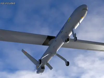 Hermes 450 Multi-Role High Performance Tactical UAS 3D model