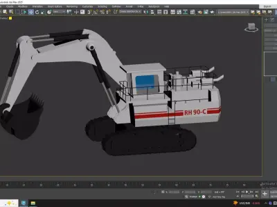 Excavator Mining RH90C Low-poly 3D model
