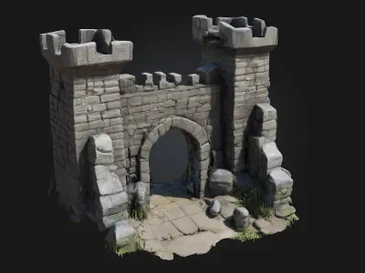 Fortress Gateway  Grand Entrance to Power 3D model