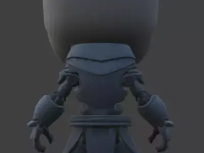 Aesthetic Stealth Ninja Chibi 3D Model Low-poly 3D model