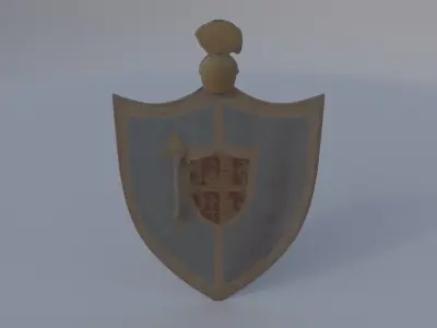 Crested Family Shield 3D model