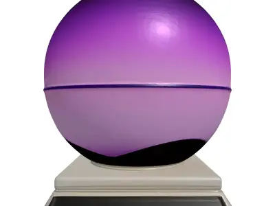 Futuristic Crystal Sphere Award Sculpture 3D model