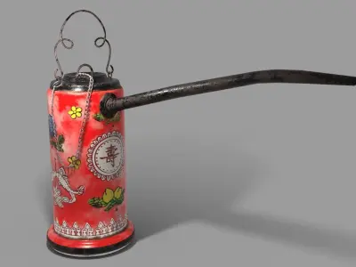 Porcelain Opium Pipe 3D model