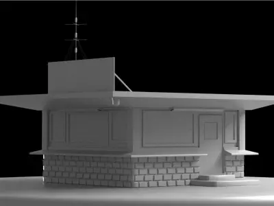 Military post control 3D model