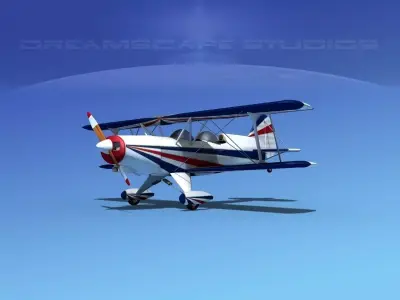 Acro Sport II Biplane 3D model by Dreamscape