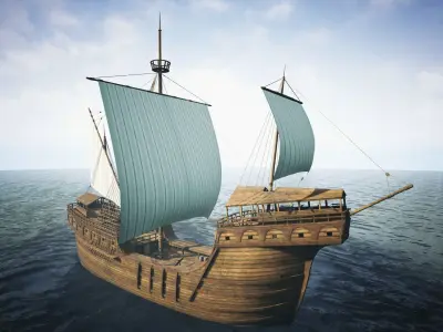 Peter von Danzig -Carrack-  Low-poly 3D model
