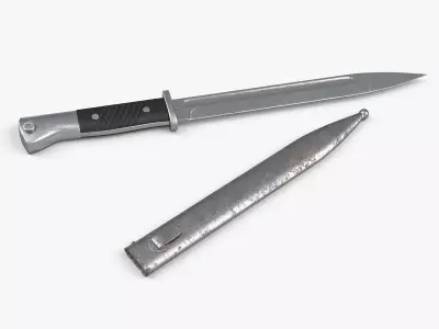 Karabiner k98 bayonet Low-poly 3D model