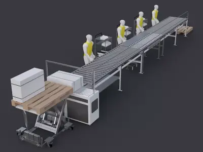 production line 3D model buy