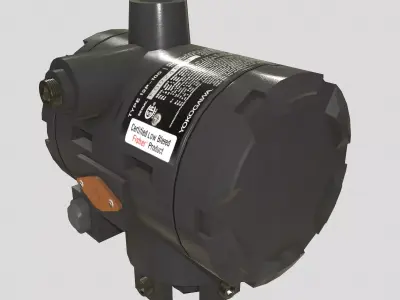 Fisher I2P 100 Electro Pneumatic Transducer Low Poly Low-poly 3D model