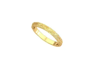 tree bark ring band 3D print model