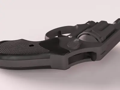 Smith and Wesson Small Revolver Black 3D model