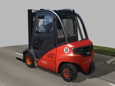 Linde Forklift Trucks H35D Low-poly 3D model
