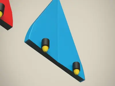 Cartoon plane Low-poly 3D model 3
