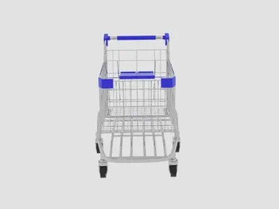 Trolley shopping cart 3D model