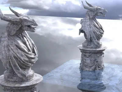 Cthulhu The Great Deep Architecture Collection Kit bash 3D model