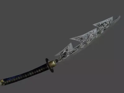 katana5 samurai sword Low-poly 3D model
