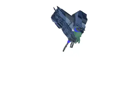 Bird Mecha Robotto Low-poly 3D model