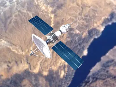 Concept satellite 3D model