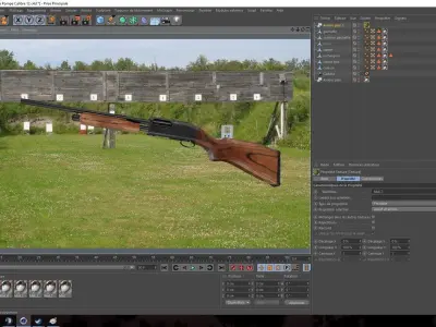 Fusil a Pompe Calibre 12 Free 3D model
