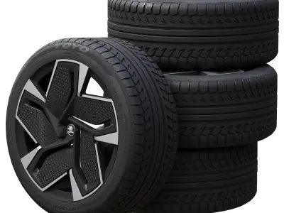 Skoda wheels 3D model by zifir3d