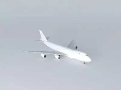 Template Boeing 747 8F Free 3D model