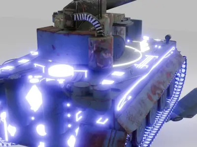 sci fi tank game use  3D model