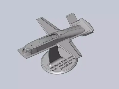 Northrop Tacit Blue Early US Stealth Plane Prototype 3D print model