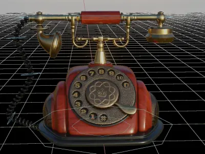 Old telephone 3D model