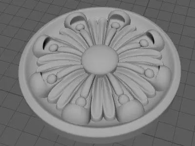 rosette flower 3D model 37