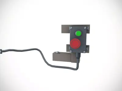 Push Button Switch Low-poly 3D model