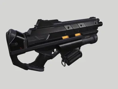 Grond Pistol  Low-poly 3D model