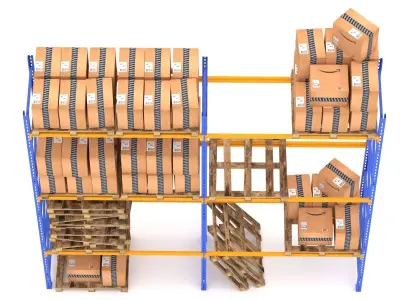 Amazon Warehouse Rack 3D model