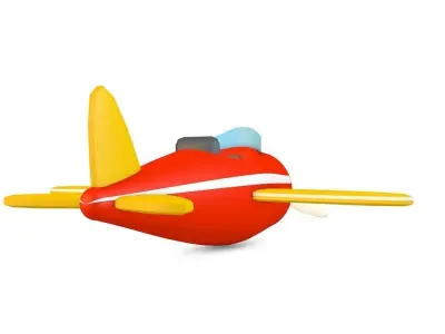 Airplane toy Low-poly 3D model