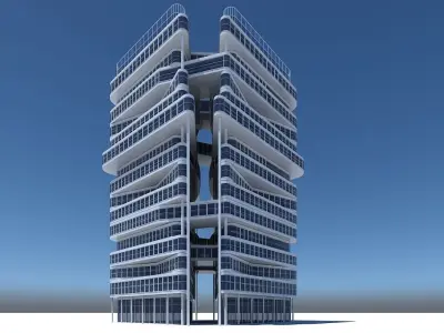 Office Building Tower 1 3D model