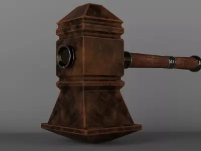 Fantasy hammer Low-poly 3D model purchase