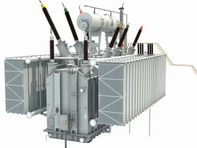 High Voltage Transformer 3D model buy