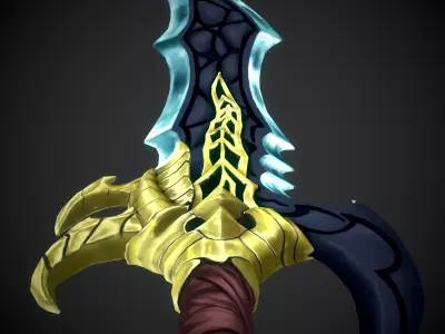 Solo Leveling knife Low-poly 3D model
