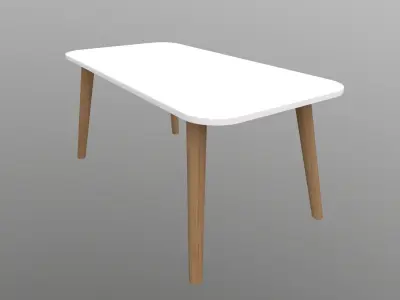 Wooden Table 3D model purchase