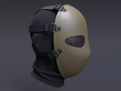 Tactical bulletproof mask 3D model