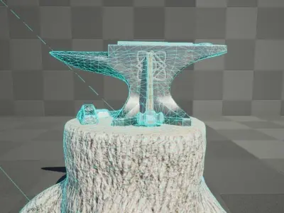 Medieval Anvil Free low-poly 3D model purchase
