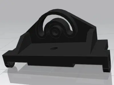 Model-1 plastic bracket with hole in middle Free 3D model