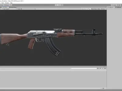 AK47 for Gameasset  Low-poly 3D model