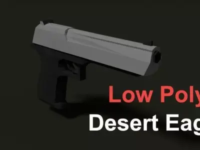 Low Poly Desert Eagle Low-poly 3D model